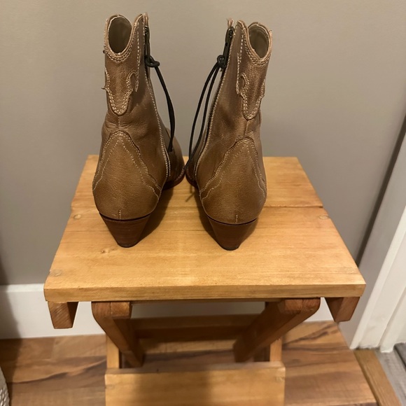 Free People Brown Leather Ankle Boots - Picture 4 of 10